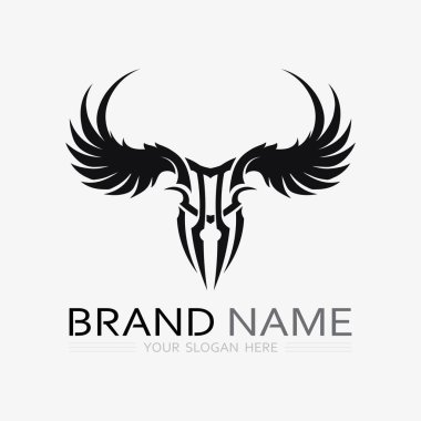 Kanatlar logo vektör simgesi çizim şablonu