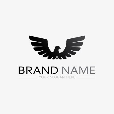 Kanatlar logo vektör simgesi çizim şablonu
