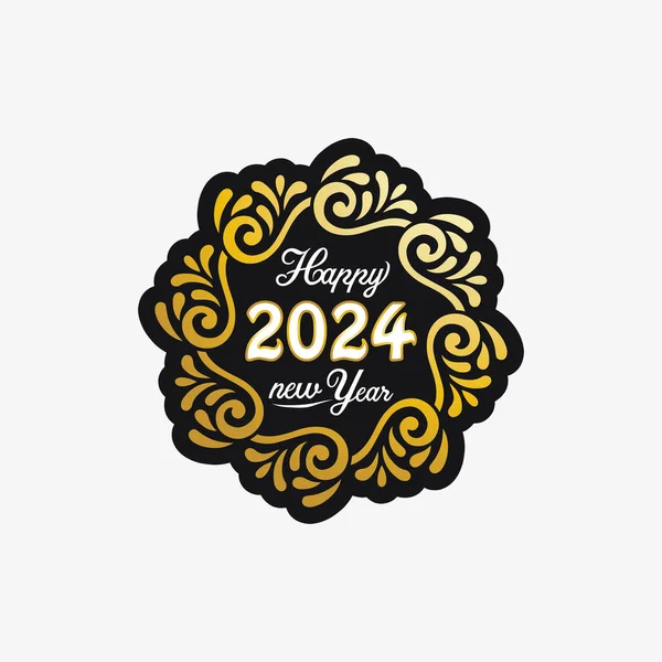2024 New Year Christmas Logo 2024 Number Design Illustration Stock