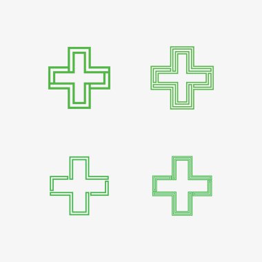 Tıbbi veya sigorta şirketi-vektörü için kalkan logo tasarım vektör şablonu ile sağlık koruması