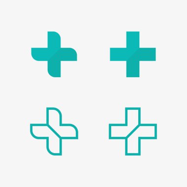 Tıbbi veya sigorta şirketi-vektörü için kalkan logo tasarım vektör şablonu ile sağlık koruması