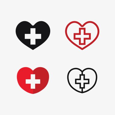 Tıbbi veya sigorta şirketi-vektörü için kalkan logo tasarım vektör şablonu ile sağlık koruması