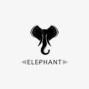 Fil Logosu Hayvan Vektörü İllüstratör Tasarım Şablonu