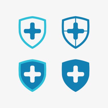 Güvenlik ilk logo ikonu vektör tasarımı ve illüstrasyon grafik işareti