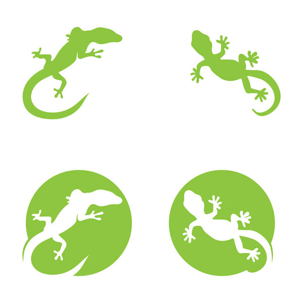 COOL GREEN CHAMELEON DESIGN VECTOR LOGO.