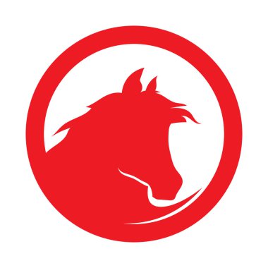 Tek boynuzlu at, pegasus, at vektör silueti çizim logosu