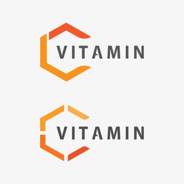 C vitamini logo vektör tasarımı vektör sağIık besin