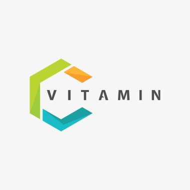 C vitamini logo vektör tasarımı vektör sağIık besin