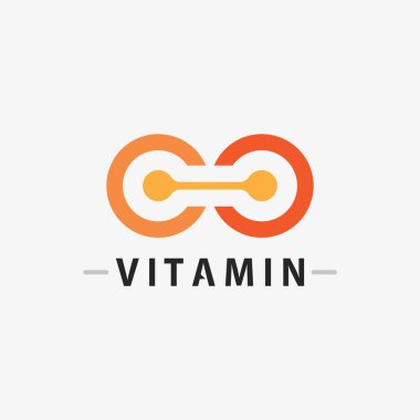C vitamini logosu ve C logosu vektör vektör tasarımı sağIık ikonu