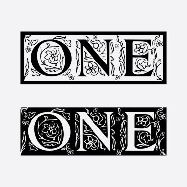 Bir numaralı logo ve Vektör Numarası Tasarımı Resimler Çizimi 