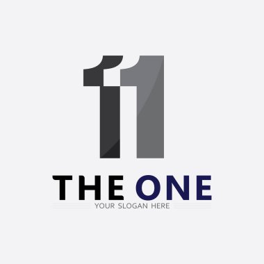 Bir numaralı logo ve Vektör Numarası Tasarımı Resimler Çizimi 