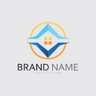 Ev logosu ikonu vektör tasarım şablonu. Ev ve ev logosu tasarım vektörü, logo, mimari ve bina, tasarım özelliği, ev işleri logosu.