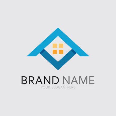 Ev logosu ikonu vektör tasarım şablonu. Ev ve ev logosu tasarım vektörü, logo, mimari ve bina, tasarım özelliği, ev işleri logosu.