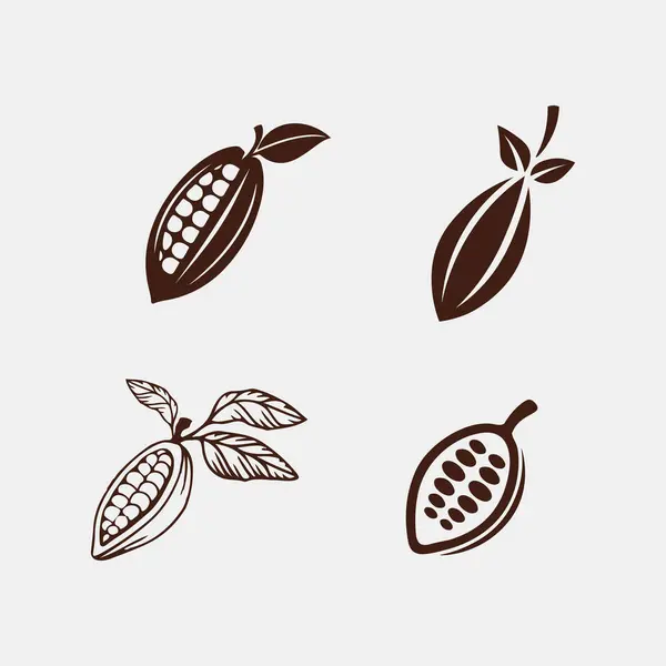 Çikolata ve Kakao logosu vektör tasarımı çizimi