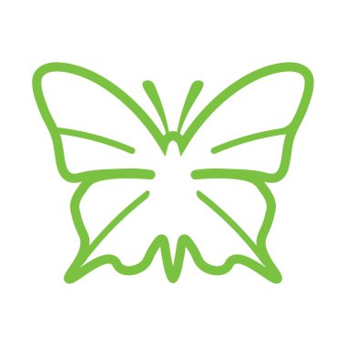 Kelebek eli çizilmiş logo, güzellik logosu tasarım şablonu