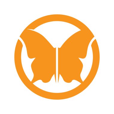 Kelebek eli çizilmiş logo, güzellik logosu tasarım şablonu