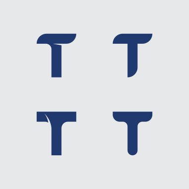 T harfi logo resmi ve yazı tipi T tasarım grafik vektörü 