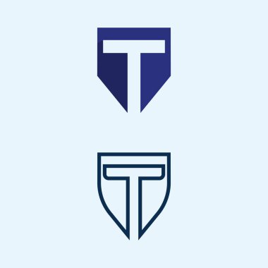 T harfi logo resmi ve yazı tipi T tasarım grafik vektörü 