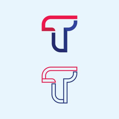 T harfi logo resmi ve yazı tipi T tasarım grafik vektörü 