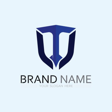 T harfi logo resmi ve yazı tipi T tasarım grafik vektörü 