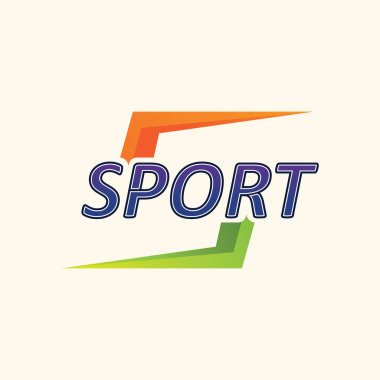 Spor logosu ve spor simgesi tasarım insanları illüstrasyon vektörü 