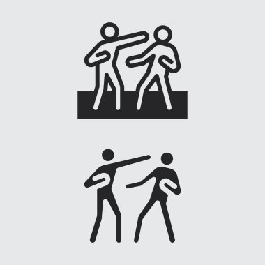 Spor logosu ve spor simgesi tasarım insanları illüstrasyon vektörü 