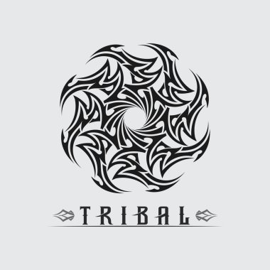 siyah kabile vektör logo tasarımı simgesi ve kabile imzası