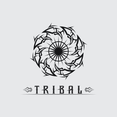 siyah kabile vektör logo tasarımı simgesi ve kabile imzası