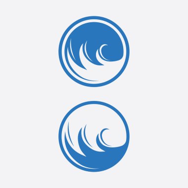 su dalgası logo tasarım şablonu