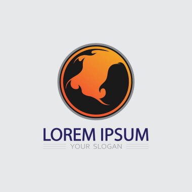 ateş alev logosu vektör tasarım şablonu