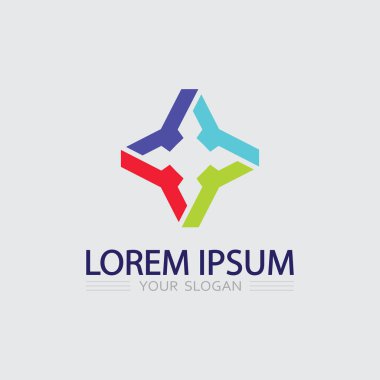 İş simgesi ve logo tasarım vektörü grafiği 