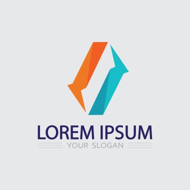 İş simgesi ve logo tasarım vektörü grafiği 