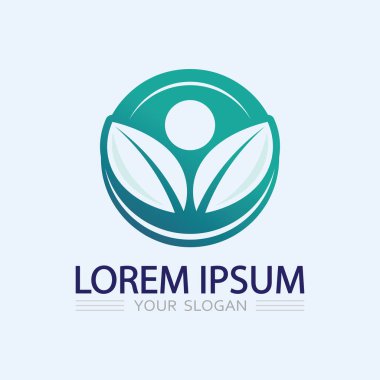 Yeşil ağaç yaprağı ekoloji doğa elementi vektörü logoları