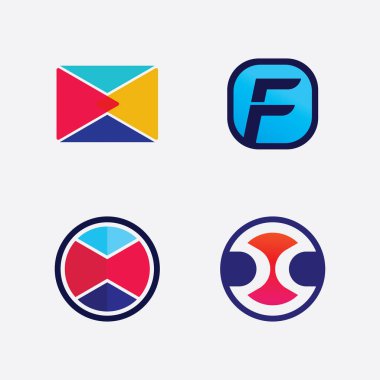 Sosyal medya simgesi logosu ve ortam tasarımı vektör ilüstrasyonunu imzaladı