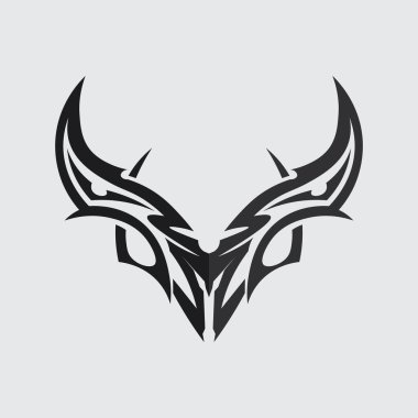 siyah kabile vektör logo tasarımı simgesi ve kabile imzası