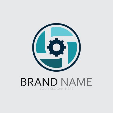 İş simgesi ve logo tasarım vektörü grafiği 