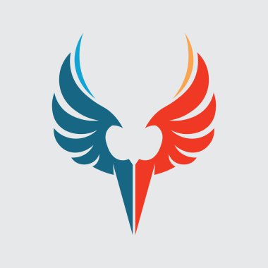 Kanatlar logo vektör simgesi çizim şablonu