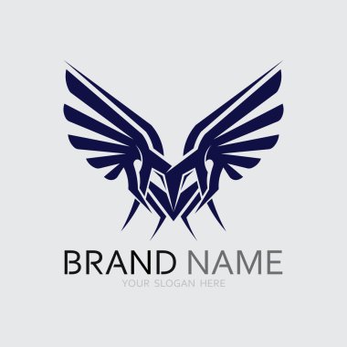 Kanatlar logo vektör simgesi çizim şablonu
