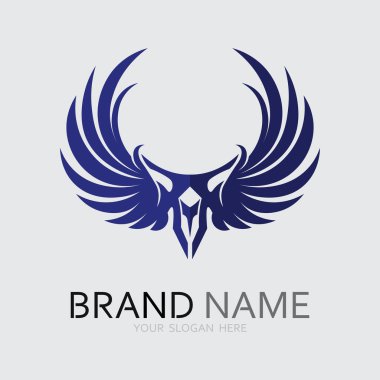 Kanatlar logo vektör simgesi çizim şablonu