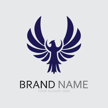 Kanatlar logo vektör simgesi çizim şablonu