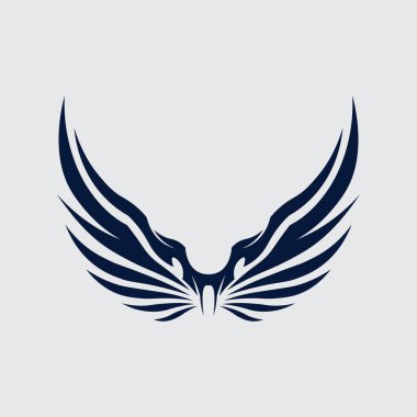 Kanatlar logo vektör simgesi çizim şablonu
