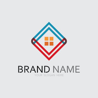 Ev logosu ikonu vektör tasarım şablonu. Ev ve ev logosu tasarım vektörü, logo, mimari ve bina, tasarım özelliği, ev işleri logosu.