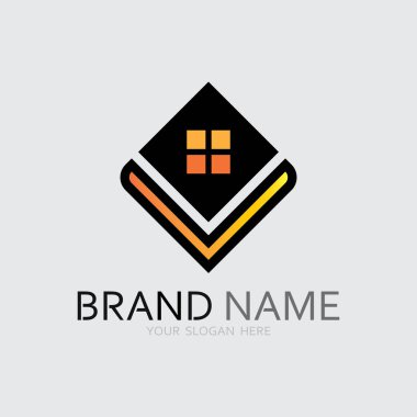 ev logo simgesi vektör çizim şablonu