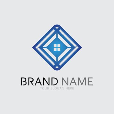 ev logo simgesi vektör çizim şablonu