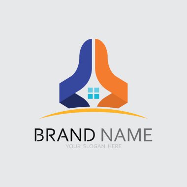 Logo vektör illüstrasyon tasarımı, Emlak logo şablonu, logo simgesi simgesi