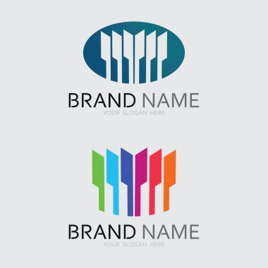 İş simgesi ve logo tasarım vektörü grafiği 