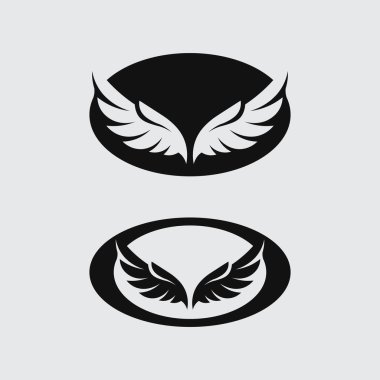 Kanatlar logo vektör simgesi çizim şablonu