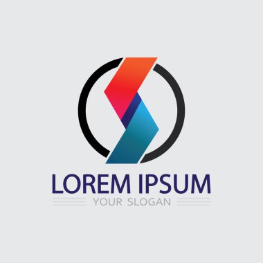 S logo yazı tipi ve S harfi logo tasarım vektörü grafiği