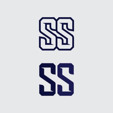 S logo yazı tipi ve S harfi logo tasarım vektörü grafiği