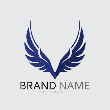 Kanatlar logo vektör simgesi çizim şablonu